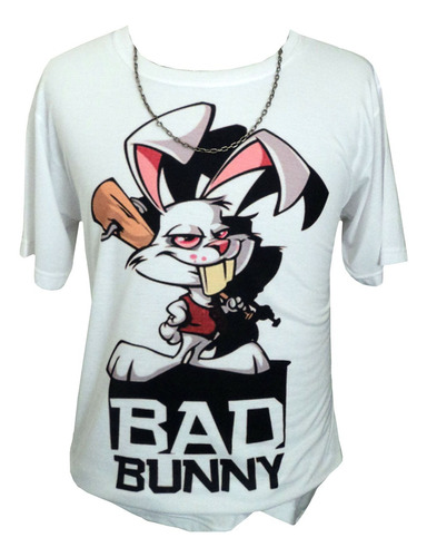 Tú Espectacular Remera Sublimada Bad Bunny Conejo Malo