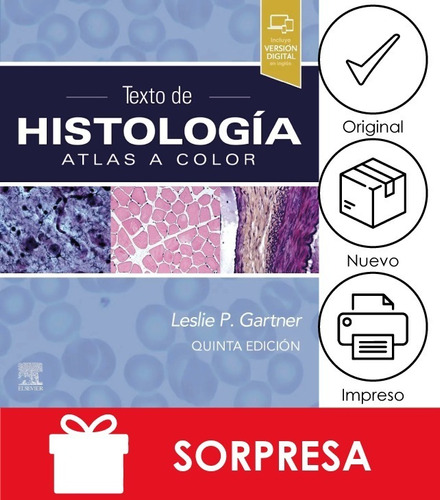 Gartner / Texto De Histología / Atlas A Color + Pluma Hueso