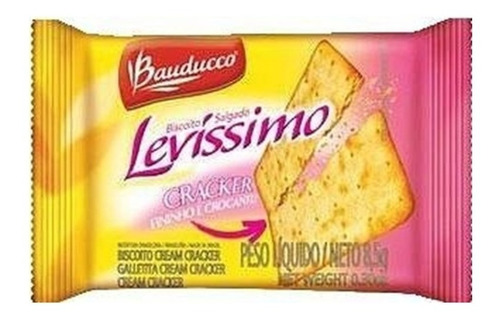 Biscoito Cream Cracker Levissimo Bauducco 120 Sachê 8,5g