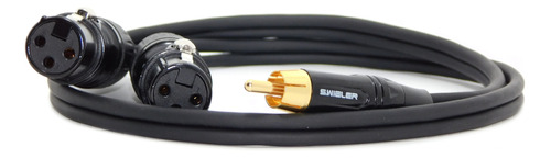 Cable Adaptador Rca Macho A 2 Canon Xlr Hembra S.wieler Gold