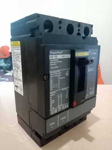 Squared Hdl36100 3 Polos 100 Amp. 600 Vol.