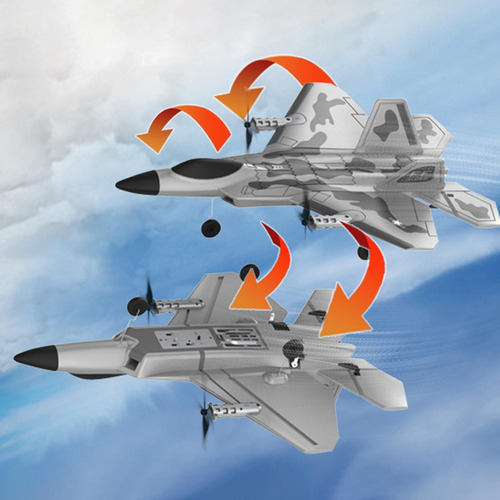 F22 Jet Fighter Control Remoto Con Luces Led Hobby Rc Jet