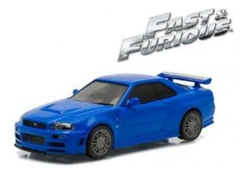 Imagem 2 de 2 de Nissan Skyline Gt-r Azul Fast Furios 2002 1/43