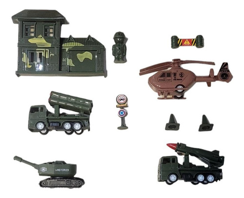 Set Militar Tanque Helicóptero Lanzadores Fuerte De Jretro