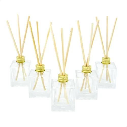 Frasco Vidro Cubo De 50ml Com Tampa E Varetas 25un Full Menor preço em Frasco Vidro Cubo De 50ml Com Tampa E Varetas 25un Full