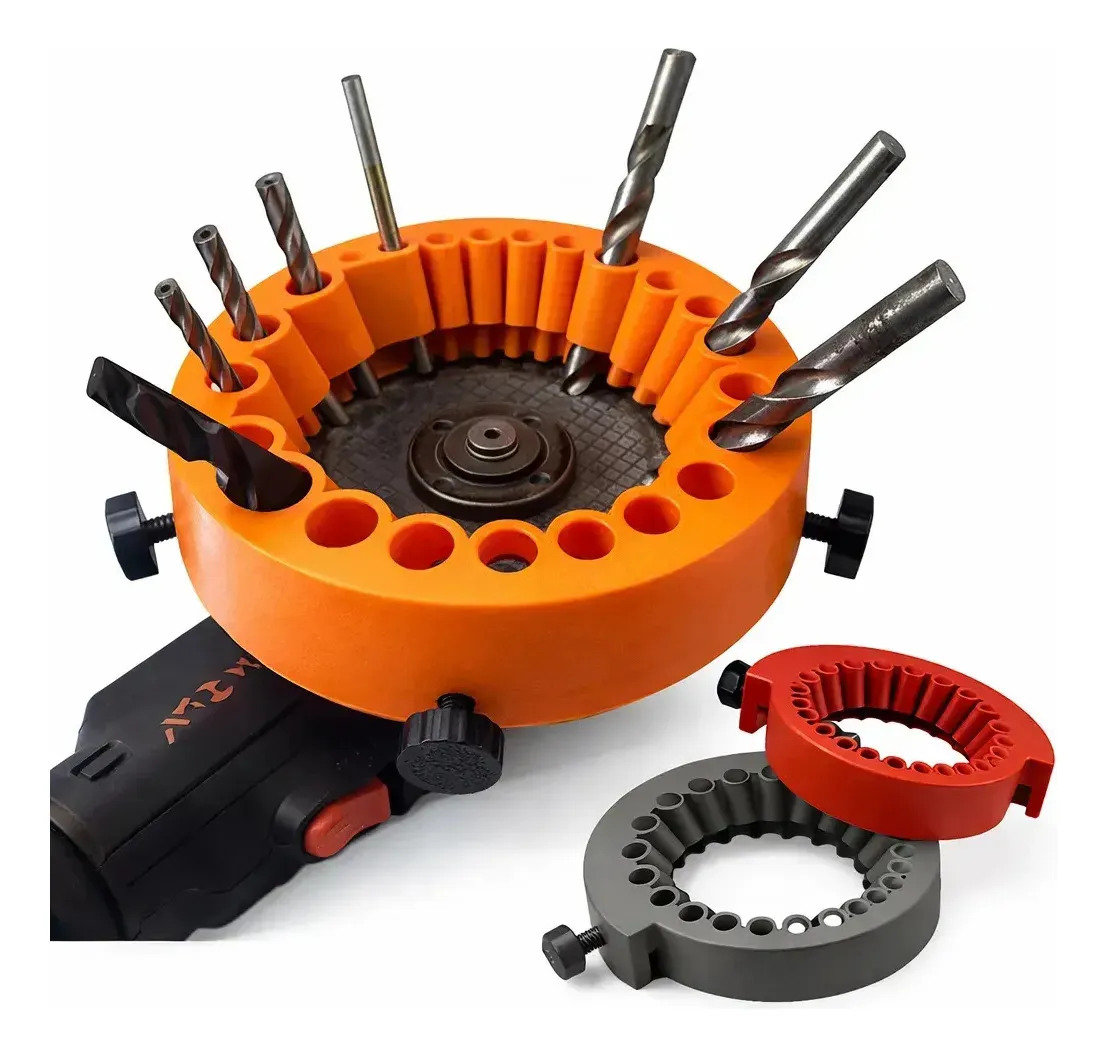 Gabarito Afiador De Broca Esmerilhadeira 115mm 125mm Afiador Laranja / Cinza / Vermelho