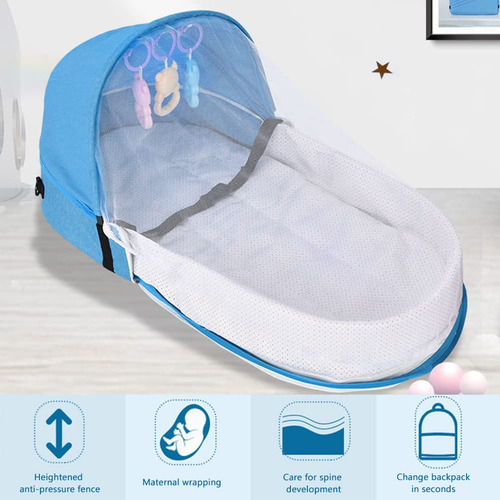 Cuna De Viaje Con Mosquitera Y Toldo Cuna Portátil