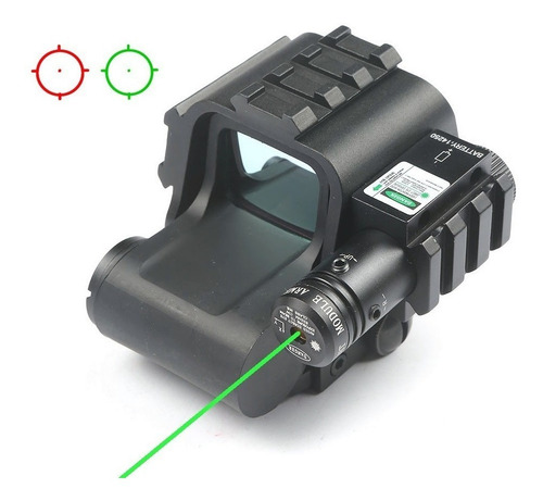 Imagen 1 de 10 de Mira Holografica Tactica Militar Punto Rojo Y Verde + Laser