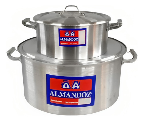 Set X 2 Cacerolas Aluminio Gastronómica Nº 24 - 34 Almandoz