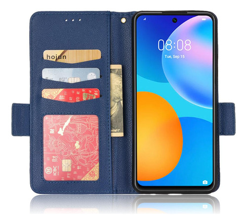Funda For Huawei Y7a Cartera Magnética Hebilla Lateral De
