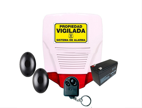 Imagen 1 de 3 de Alarma Domiciliaria Perimetral Barrera Control Sirena Led