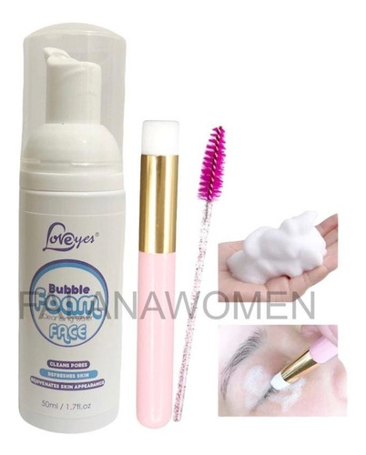 Espuma Limpiadora Facial Y Pestañas + Lash Brush