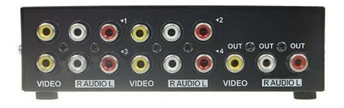Chaveador / Seletor De Video E Audio Composto Rca Av 4x1