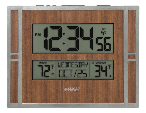 Bbb86088 Reloj De Pared Digital Atómico Con Temperatura Inte