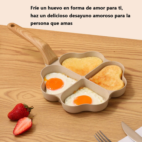 Sartén En Forma De Corazón 4 En1 Antiadherente Mini Multiuso