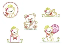 Comprar Pack Diseños Matrices P\u002F Maquinas Bordadora Osa Niña Aplique