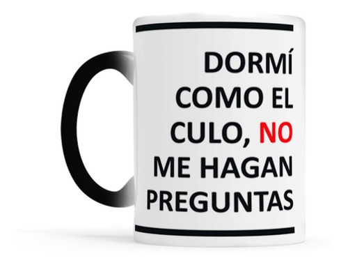 Taza Magica De Cerámica Termosensible Frases Oficina Zoom 