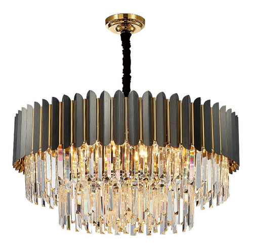 Vtmdowy Candelabro Lujo Cristal Lampara Techo Colgante 4 Luz