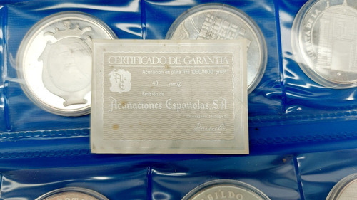 Imagen 5 de 5 de Set De Monedas, 250 Años Fundacion Montevideo. Plata. 200grs