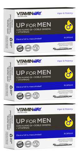 Vitamin Way Kit X3 Up For Men Aumenta Vigor Potencia X30