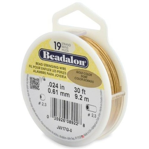 Beadalon De 19 Hilos, 0,024 (0,61 Mm), 9,1 M (30 Pies), Colo