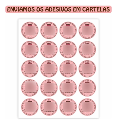 6000 Adesivos Personalizados 4x4cm Não Rasga - 12 Modelos