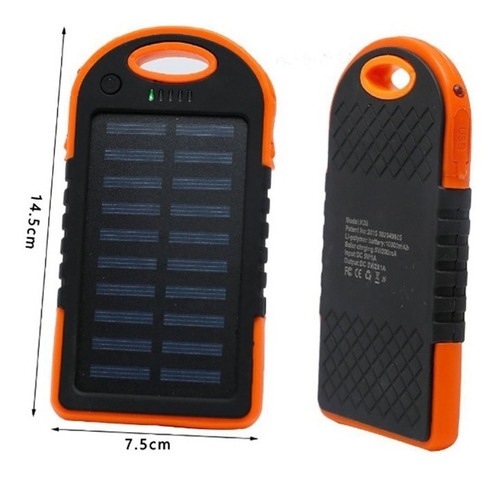 Power Bank/cargador Portatil Con Carga Solar 10000mah