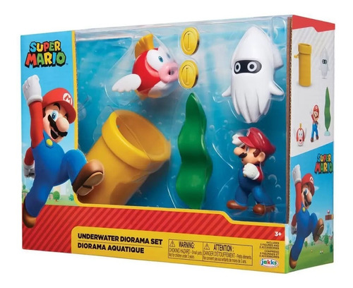 Brinquedo Set De Diorama Underwater Super Mario Candide
