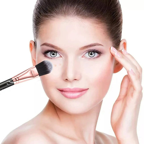 Imagen 4 de 6 de Set De 16 Brochas Maquillaje Sintéticas Veganas Teletiendauy