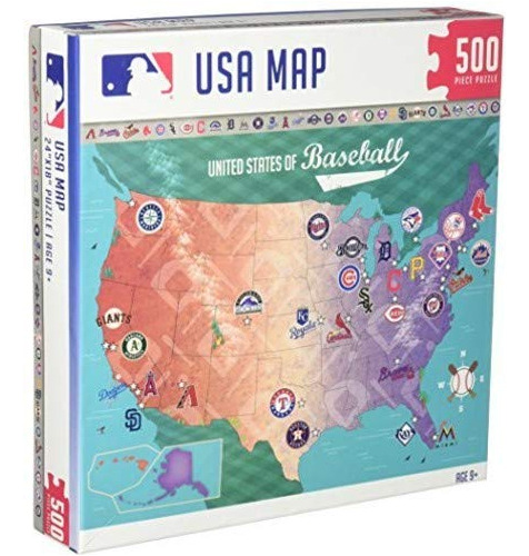 Rompecabezas De La Mlb Con Mapa De Ligas.