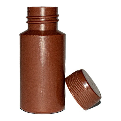 200 Envase Botella 30 Ml Plastico Tapa Liner Cafe Ambar Mate