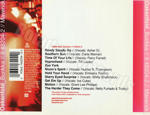 Paul Oakenfold Bunkka Cd Enhanced 2002 Usa Estándar (Usado)