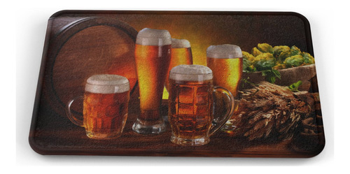 Tapete Cerveza Tarro Barril Baño Lavable 40x60cm