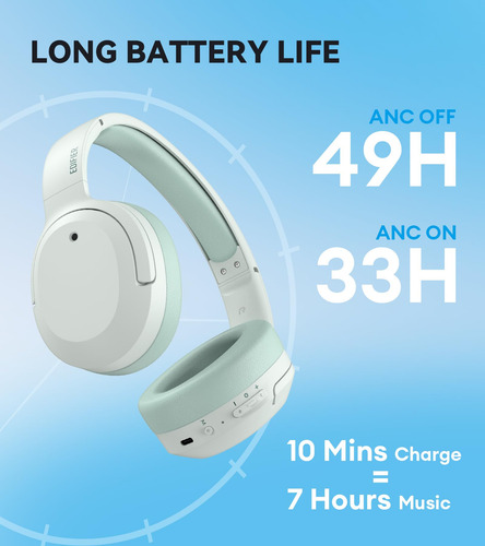 Auriculares Edifier W820nb Plus Hybrid Anc Ldac Hi-res Green