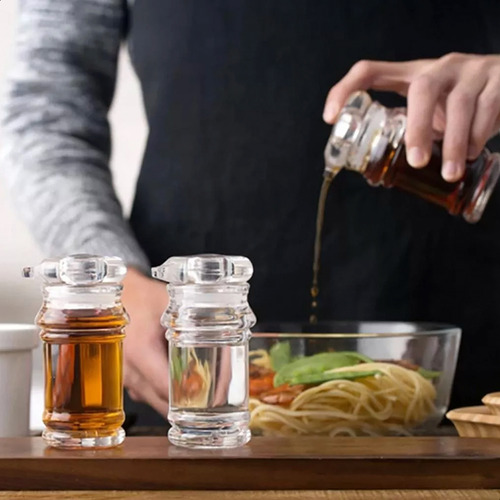 Aceitera De Acrílico De Mesa Con Pico Vertedor 11 Cm