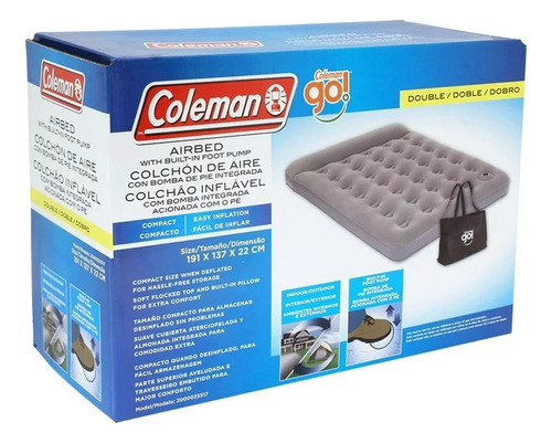 Colchón Inflable Coleman Go Matrimonial