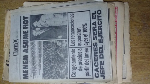 Diario Clarin 1989 Menem Asume Presidente