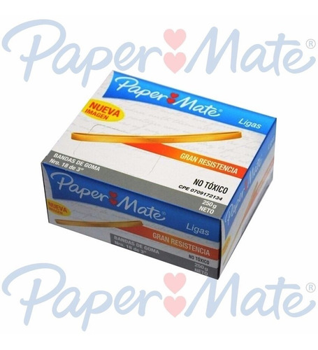 Ligas Paper Mate En Caja 250 Gramos No18 En Combo De 6 Cajas