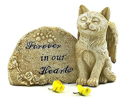 Gato Estatua Antiguo Piedra Conmemorativa De Mascota