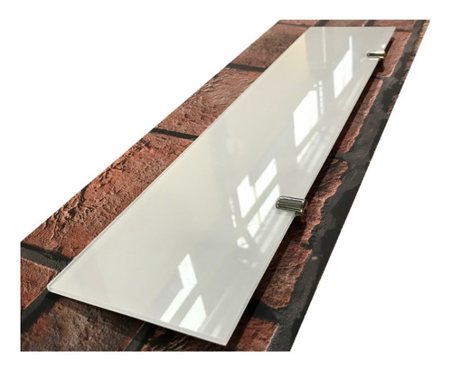 Imagen 1 de 10 de Estante Repisa Vidrio Blanco Coverglas 5mm 40x10 C/soportes