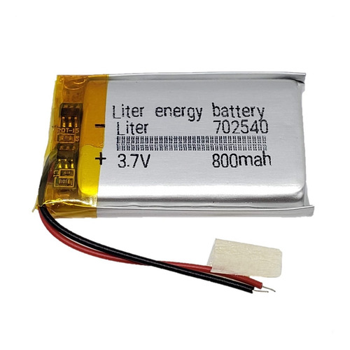 Bateria Litio 702540 3.7v 800mah 7 X 25 X 40mm