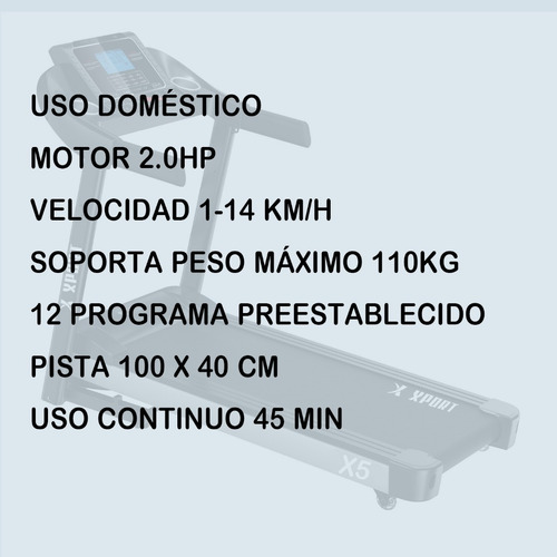 Trotadora Eléctrica Xport X5