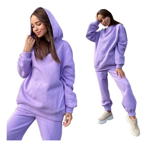 Conjunto De Sudadera De Manga Larga Con Capucha Y Pantalón C