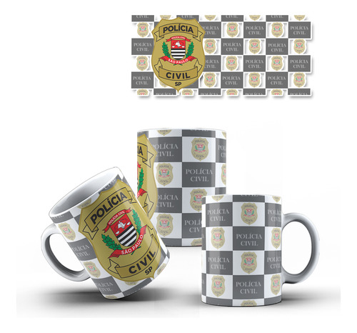 Kit 20 Caneca Policia Civil