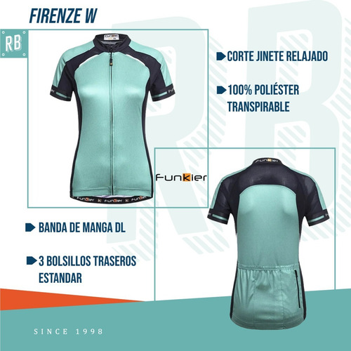 Imagen 2 de 10 de Remera Jersey Mujer Funkier Firenze W Importada - Racer