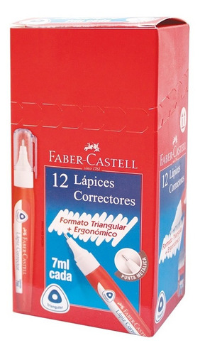 Lapiz Corrector Faber Castell Caja X 12 Unidades 7ml C/u
