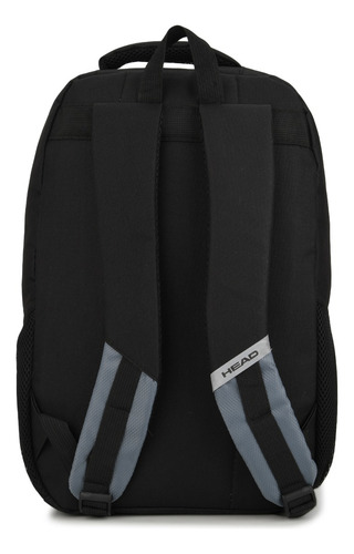 Mochila Porta Notebook Reforzada Universitaria Multibolsillo Gris Liso
