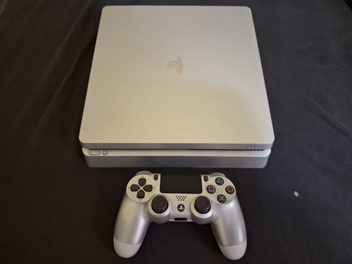 Ps4 Playstation 4 Slim Prata Silver 500gb Completo Na Caixa Prateado (Usado)