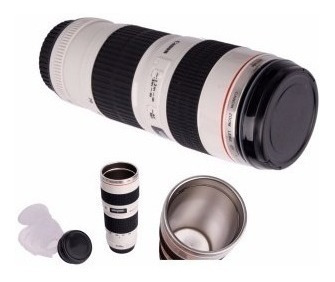 Taza Mug Tipo Lente Largo Fotográfico Con Bolsa Isc Isc