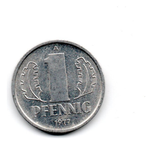 Alemania Republica Democratica Moneda 1 Pfennig 1977 Km#8.2